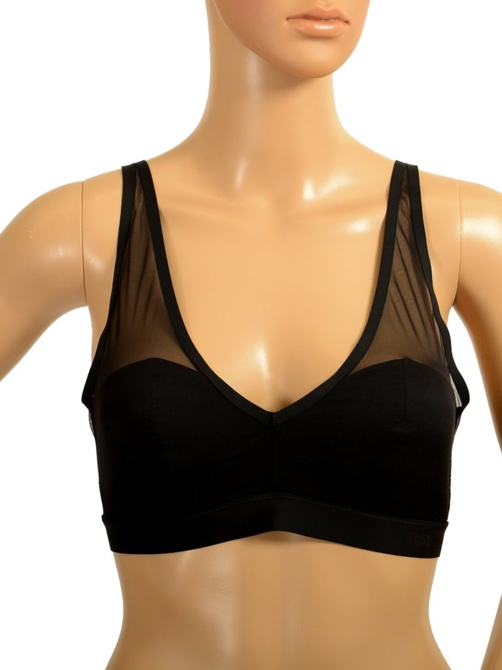 Hugo Boss Women's Black Lace Bralette Bra US S IT 40